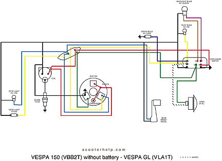 Modern Vespa : Vespa GL tail light questions 1964 honda 50 scooter wiring diagrams 